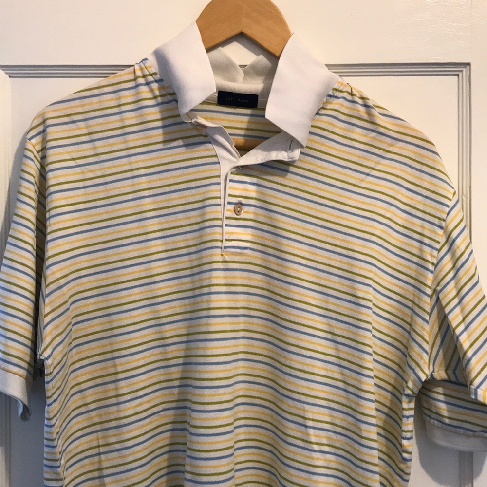 Jeff rose striped polo